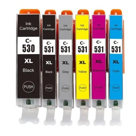 Sada PGI-530 XL BK, CLI-531 XL C, CLI-531 XL M, CLI-531 XL Y, CLI-531 XL BK, CLI-531 XL GREY