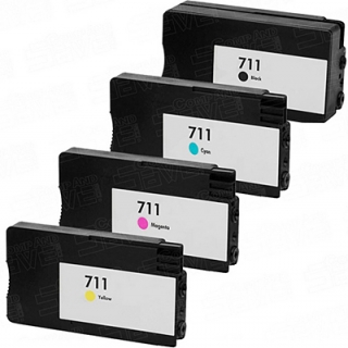 Sada - kompatibilné cartridge HP 711 XL BK, C, M, Y