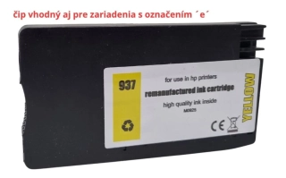 Kompatibilný cartridge HP 937 YELLOW (4S6W4NE) žltá